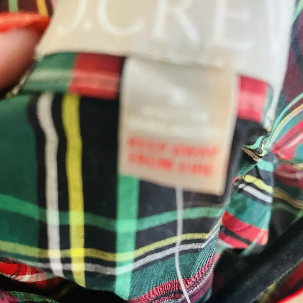New J.Crew Womens Cotton Tartan Pajama Top Size S #72